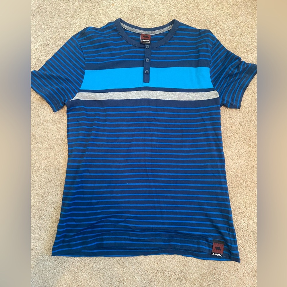 Small Blue Striped Tony Hawk Shirt